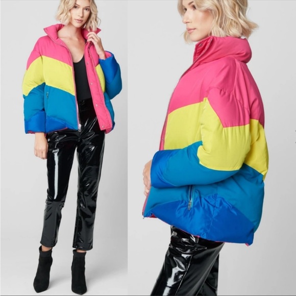 Blank NYC Neon Reversible Puffer Jacket - Picture 2 of 4